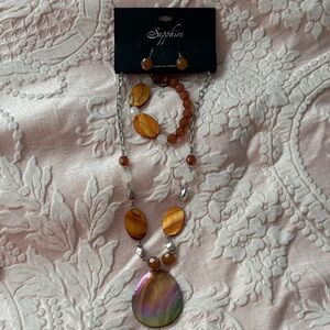 Women's Gold and Silver Necklace Set